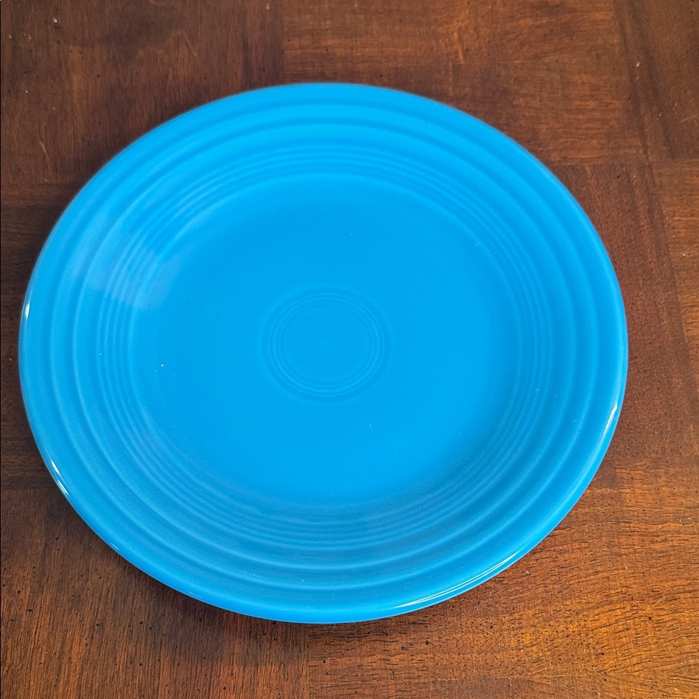 Fiesta Fiestaware Peacock Turquoise Blue 9" Luncheon Plate Homer Laughlin